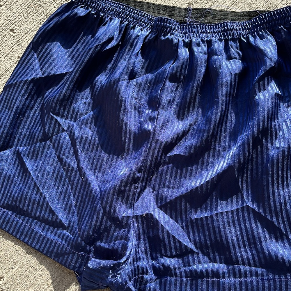 VINTAGE blue satin boxer briefs